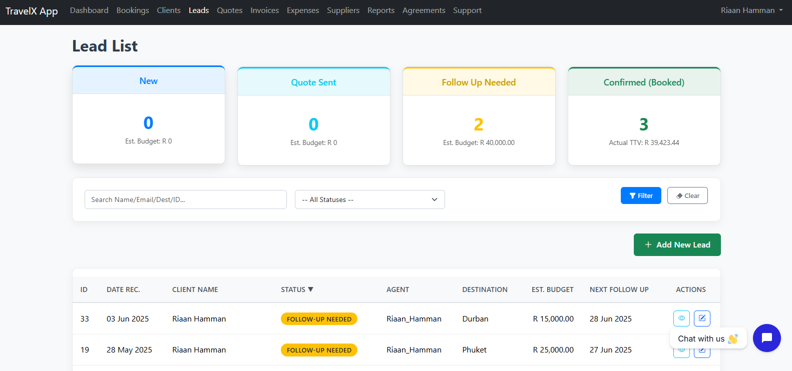 Lead List View